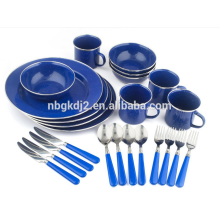 Outdoor-Emaille Becher für Camping Geschirr Set Becher / Schüssel / Teller